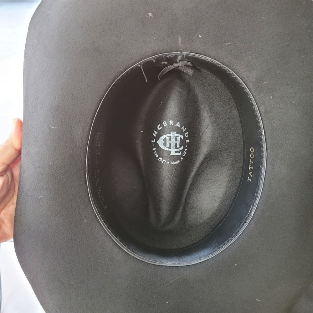 LHC brands vintage black felt rancher style western hat - Picture 2 of 10
